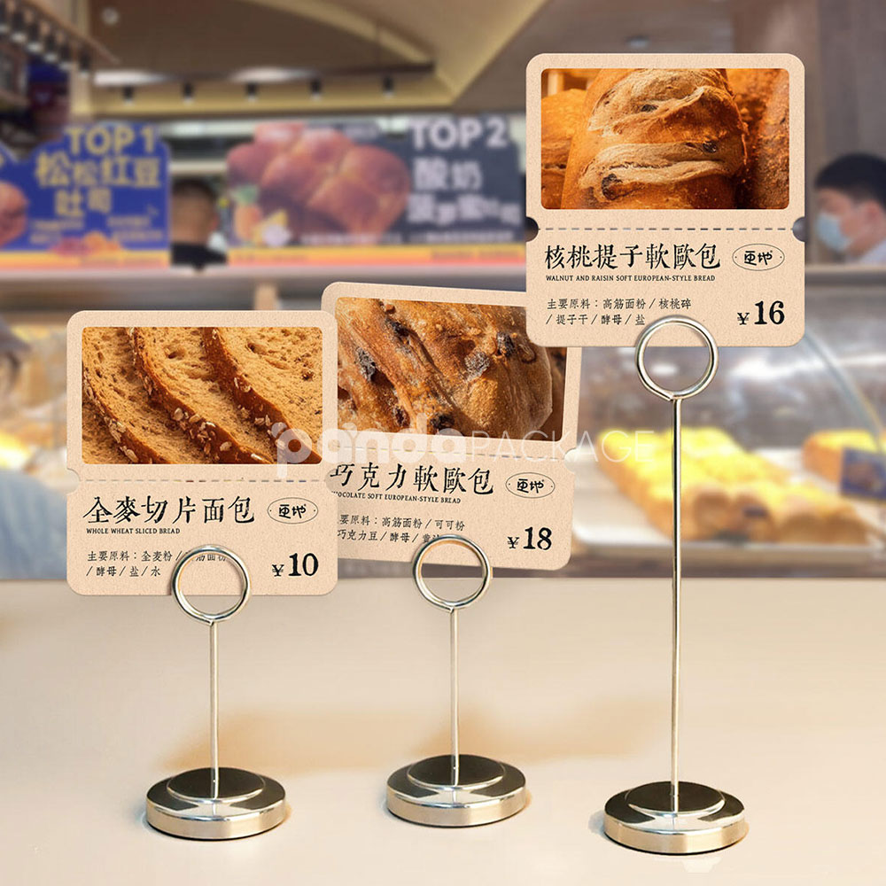 kraft bakery food packaging labels for bread and pastry display
