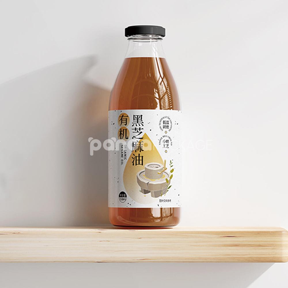 premium food packaging labels for various bottled culinary products