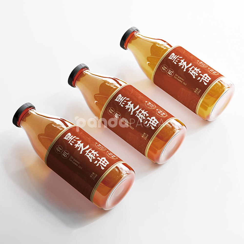 premium food packaging labels for various bottled culinary products