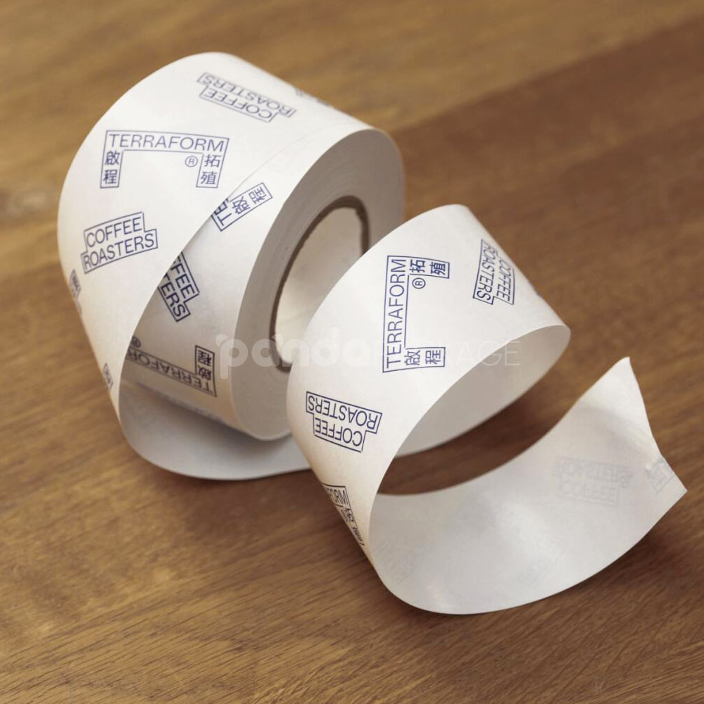 printed roll food packaging labels for coffee shop products