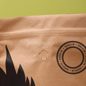 kraft stand up coffee pouch with valve for food packaging