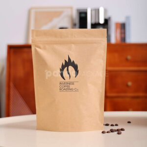 kraft stand up coffee pouch with valve for food packaging