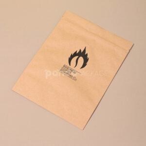 kraft stand up coffee pouch with valve for food packaging