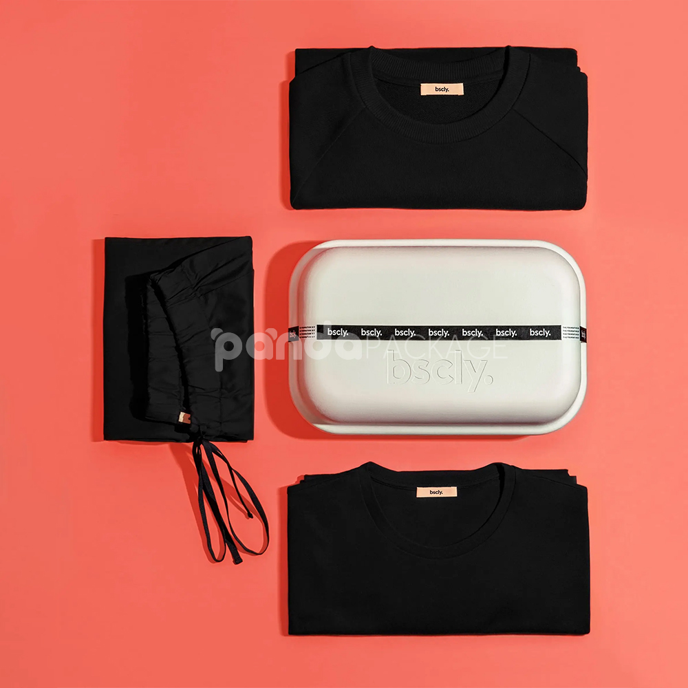 eco-friendly molded pulp clothing packaging box for apparel shipping