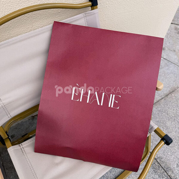 Premium Burgundy Paper Mailer Bag for Apparel Shipping