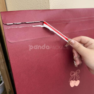 burgundy paper mailer bag for clothing shipping and packaging