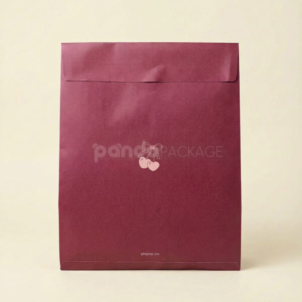 Premium Burgundy Paper Mailer Bag for Apparel Shipping