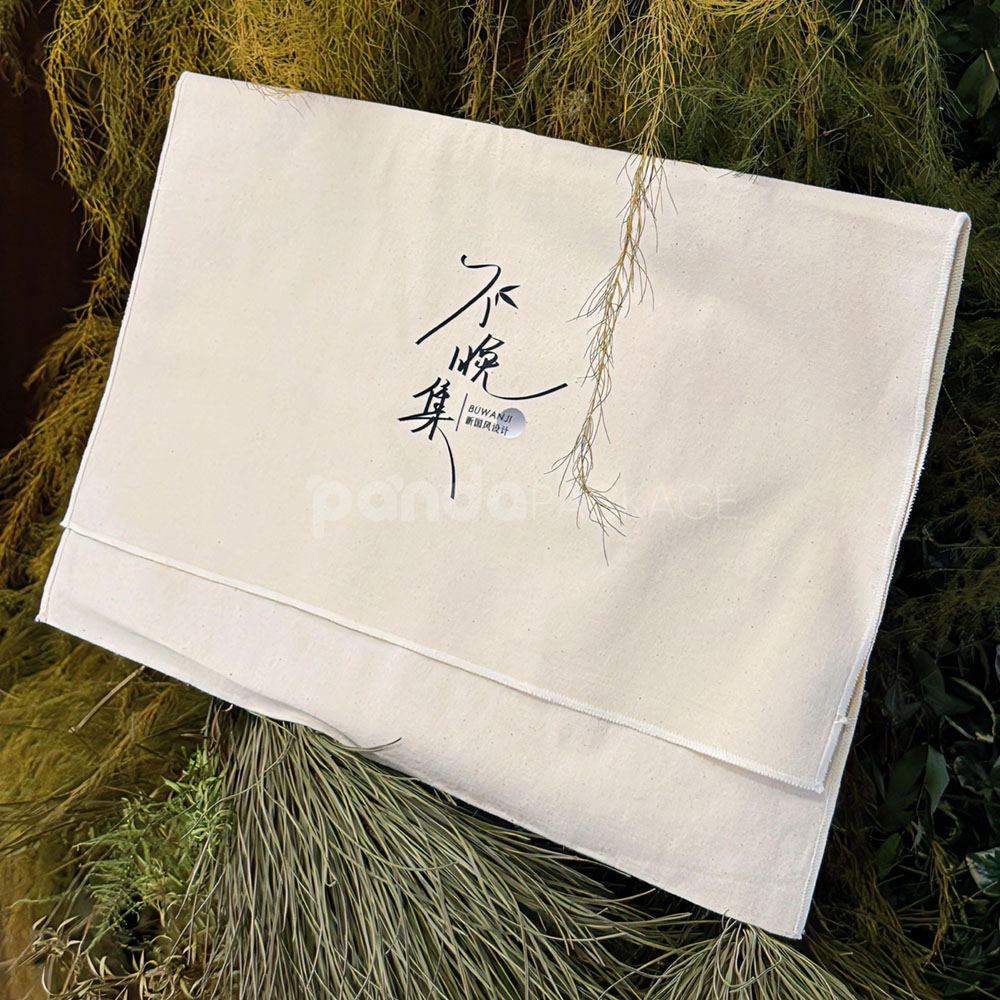 cotton clothing sleeve bag for eco-friendly apparel packaging