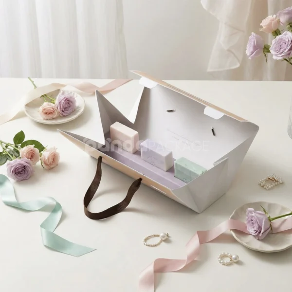 Luxury Triangular Soap Rigid Gift Box with Handle