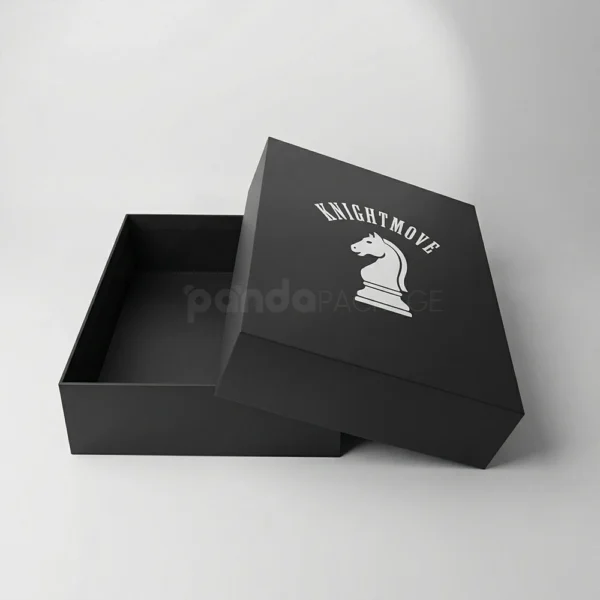 Premium Black Lid & Base Rigid Box for Apparel & Accessories