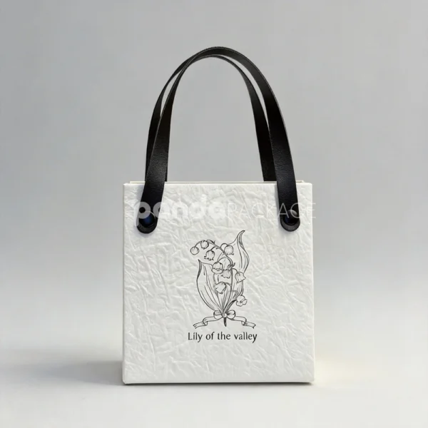 Premium Jewelry Rigid Packaging Box with Leather Handles