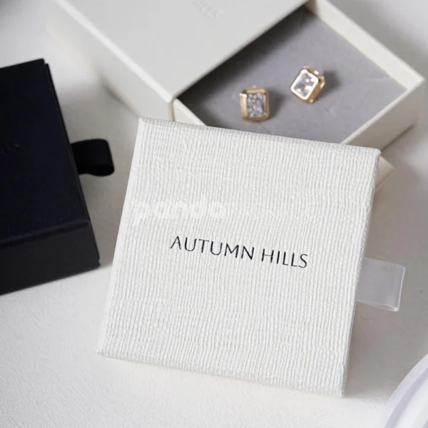 Luxury Drawer Jewelry Rigid Box with Ribbon Pull