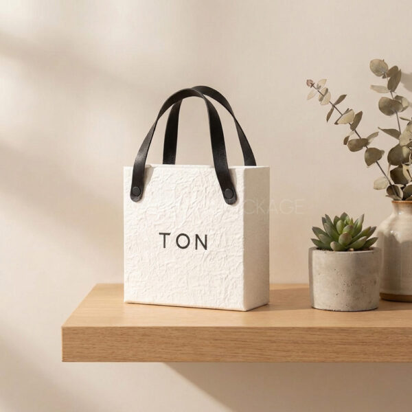 Custom Drawer Rigid Box with Ribbon Handle