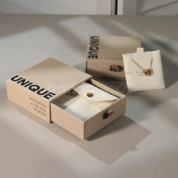 Custom Textured Drawer Rigid Box for Jewelry Packaging