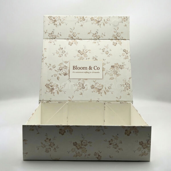 Custom Floral Printed Magnetic Closure Rigid Box