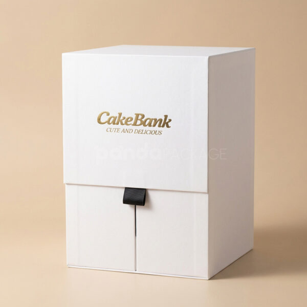 Custom Foldable Cake Rigid Box with Display Panels