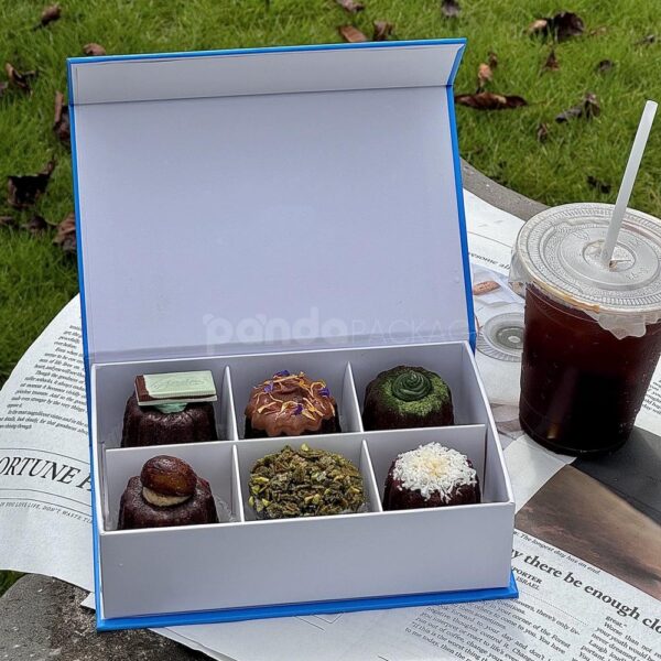 Luxury Magnetic Closure Cake Rigid Box with Compartments
