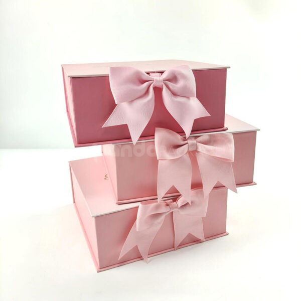 Custom Birthday Cake Rigid Box with Ribbon Closure