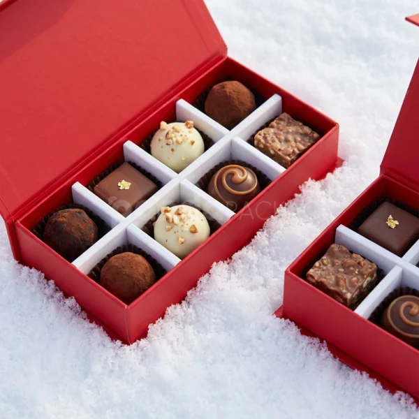 Custom Magnetic Chocolate Rigid Box with Divider Insert