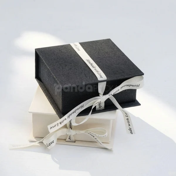 Premium Book Style Rigid Gift Box with Custom Ribbon