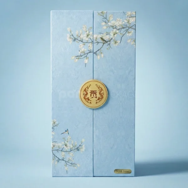 Luxury Double Door Rigid Box for Premium Bottle Packaging