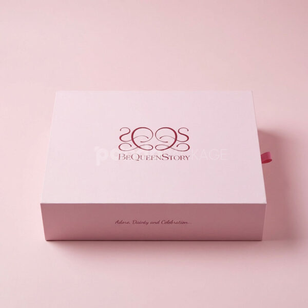 Luxury Apparel Drawer Rigid Box with Ribbon Pull
