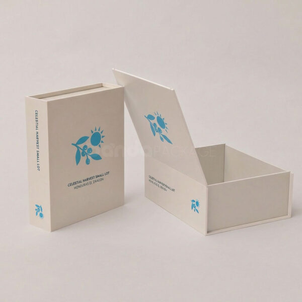 Magnetic Book Style Coffee Rigid Box
