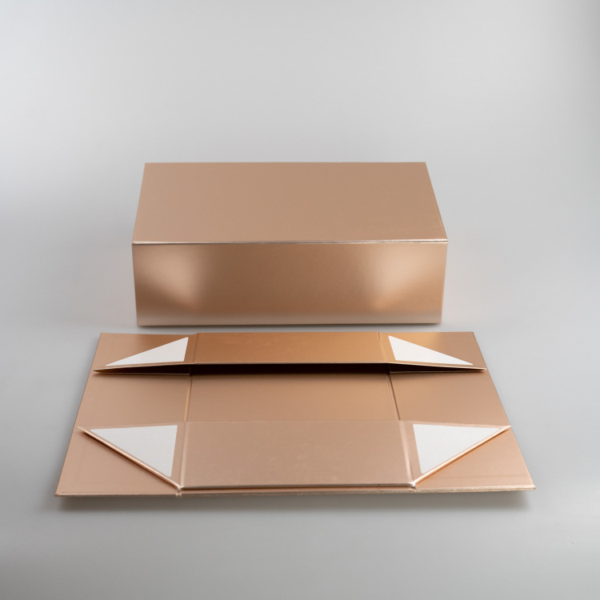 Collapsible Rigid Box with Metallic Finish for Luxury Packaging