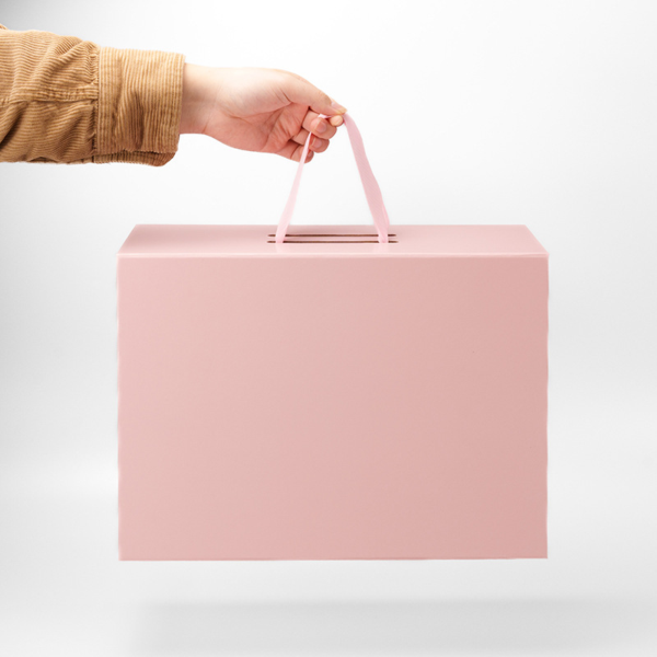 Collapsible Rigid Gift Box with Handle for Custom Packaging