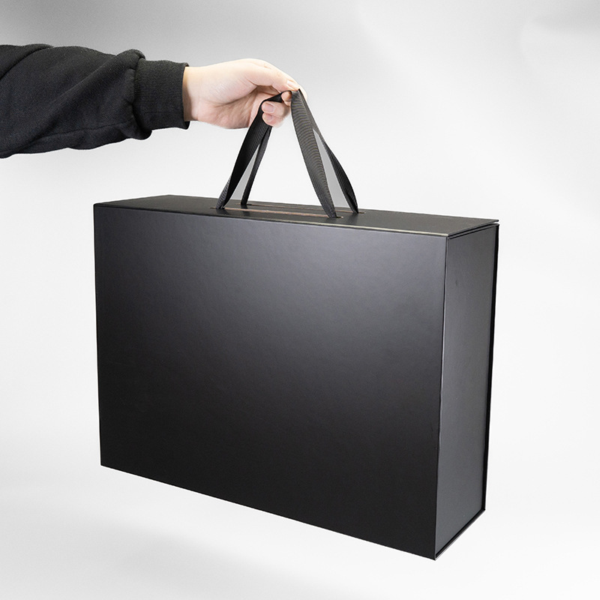 Collapsible Rigid Gift Box with Handle for Luxury Packaging