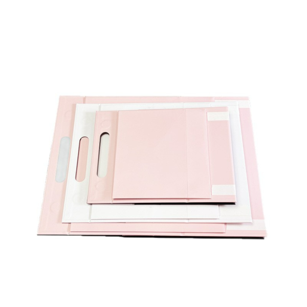 Collapsible Rigid Gift Box with Die-Cut Handle in Multiple Colors