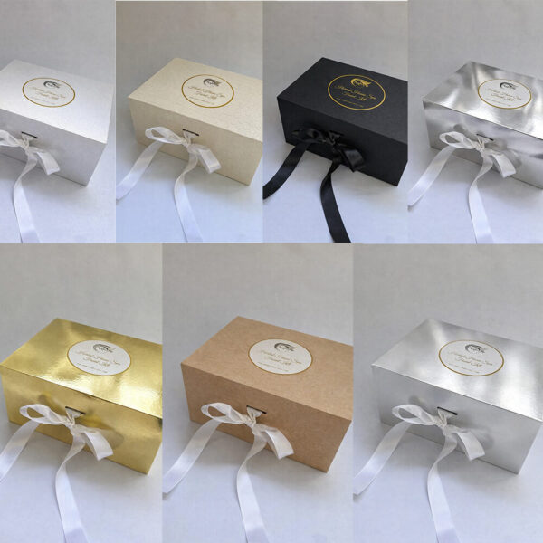 Book Style Rigid Box with Ribbon