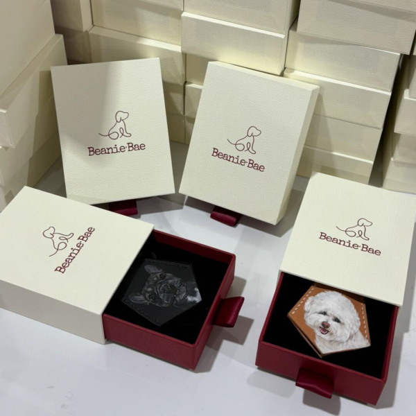 Custom Rigid Drawer Box with Textured Paper and Ribbon Pull