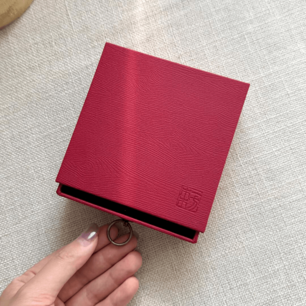 Custom Rigid Drawer Box with Metal Pull and Embossed Logo