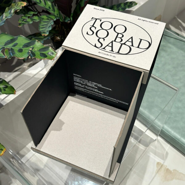 Foldable Candle Rigid Box with Raw Paper and Black Foil Print