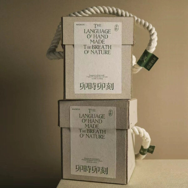 Eco Friendly Candle Rigid Box with Greyboard Handmade Style