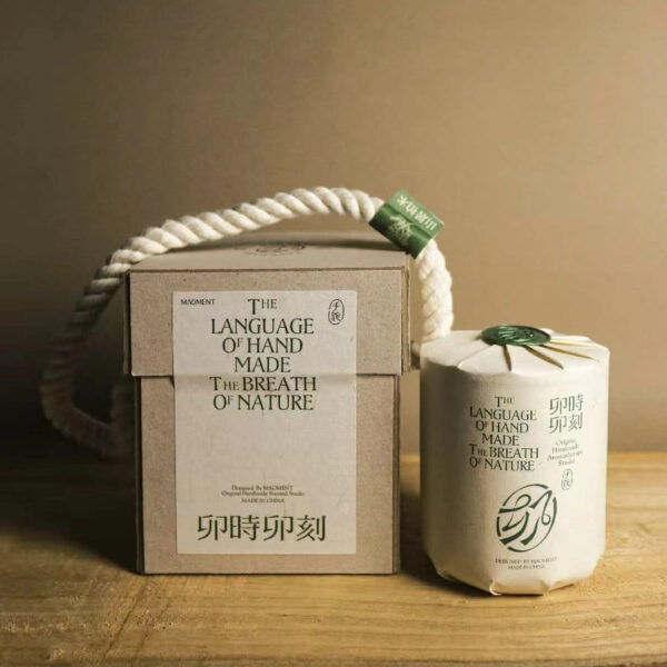 Eco Friendly Candle Rigid Box with Greyboard Handmade Style