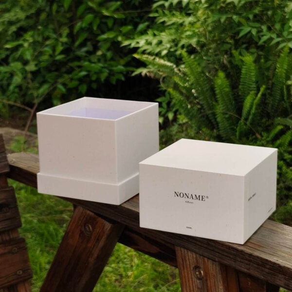 Luxury Candle Rigid Box with Lid and Base Recycled Paper Finish