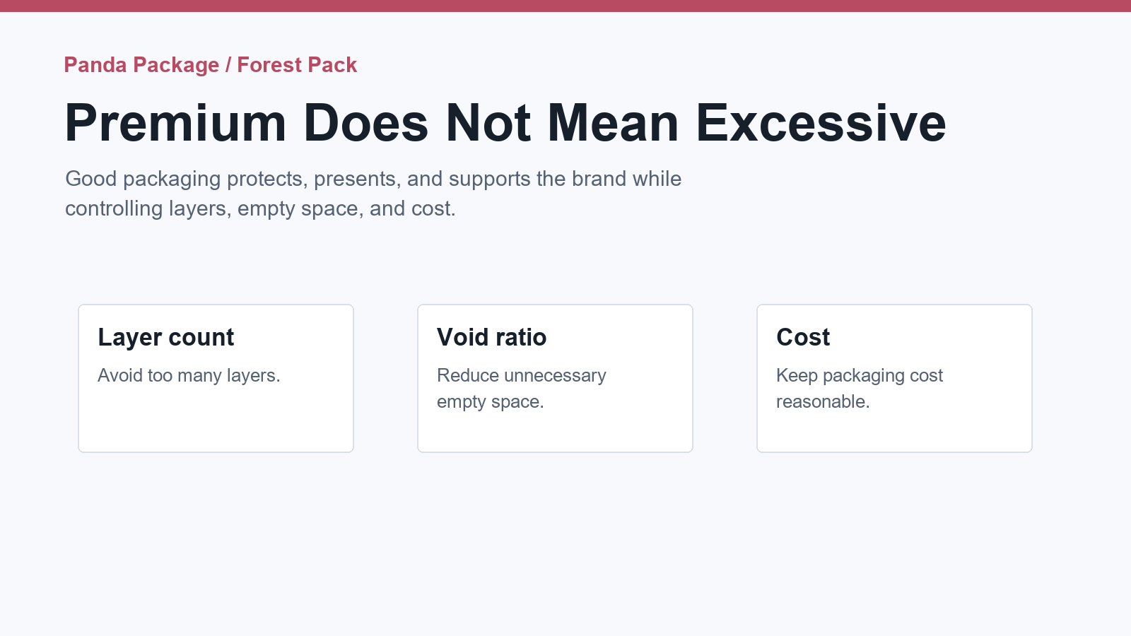 Excessive packaging checks infographic