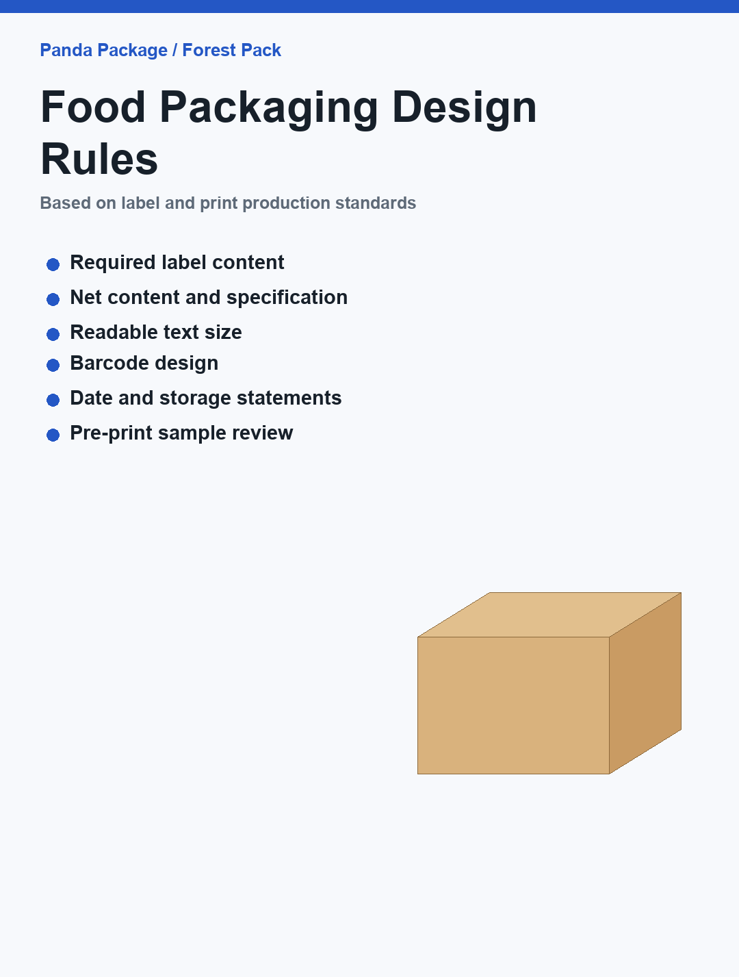 Food packaging design compliance overview