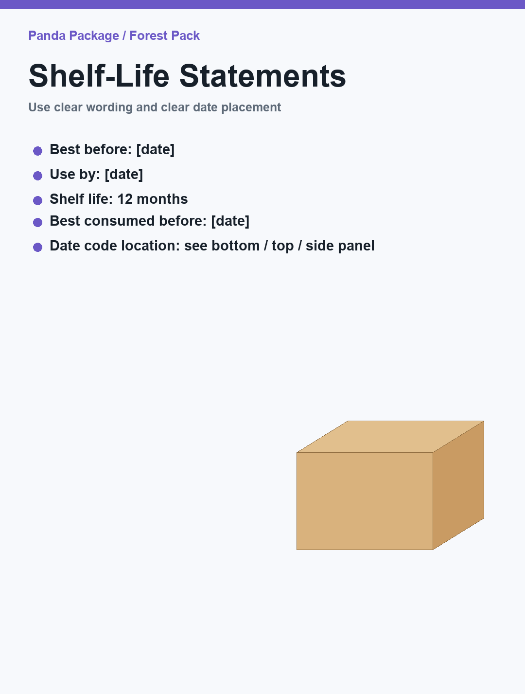 Shelf-life statement formats