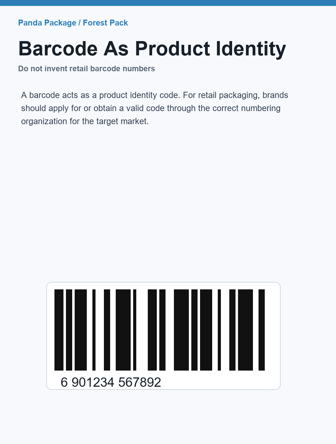 Barcode as product identity